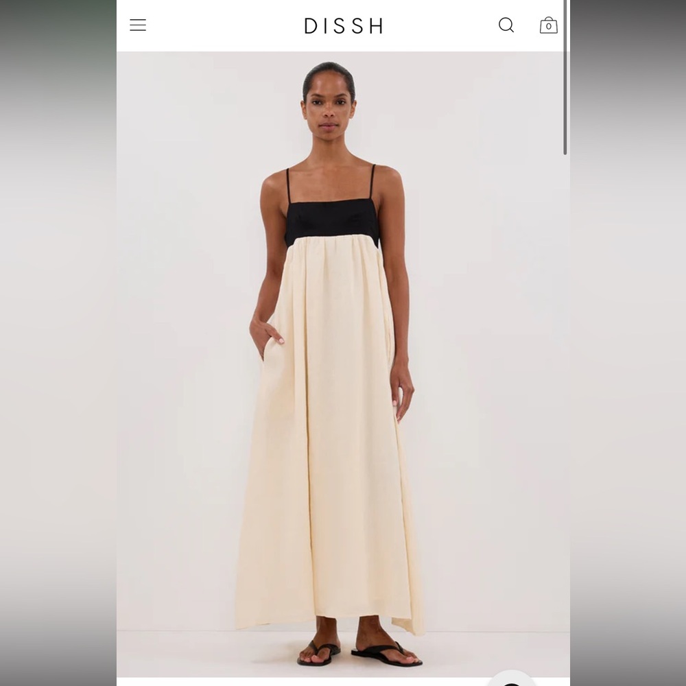 ELENA BUTTERMILK LINEN MAXI DRESS